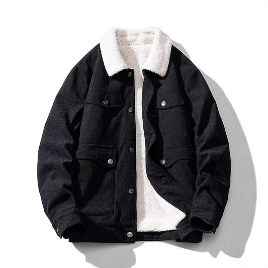 Fleece-lined Thick Fashion Sheep Corduroy Coat