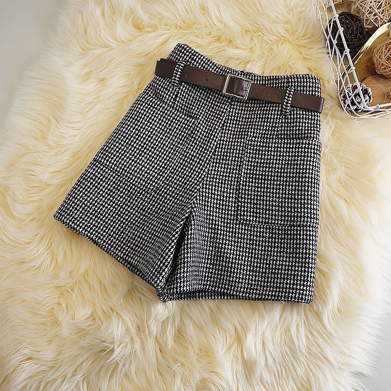 Fashionable All-match Slimming Woolen Wide-leg Pants