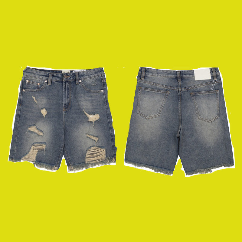 Paint-splashing Style Graffiti Camouflage Stitching Shorts