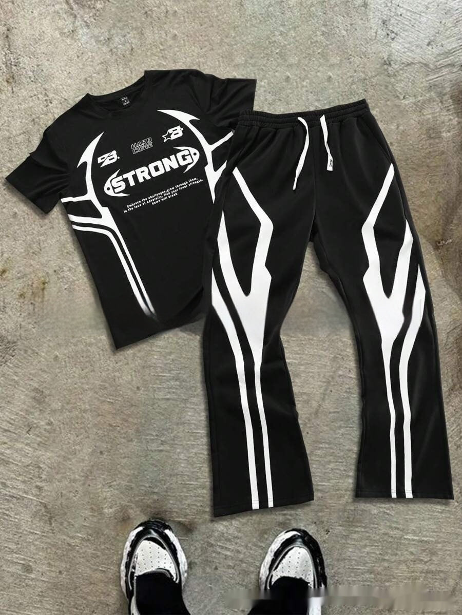 All-matching Short Sleeve Trousers Suit