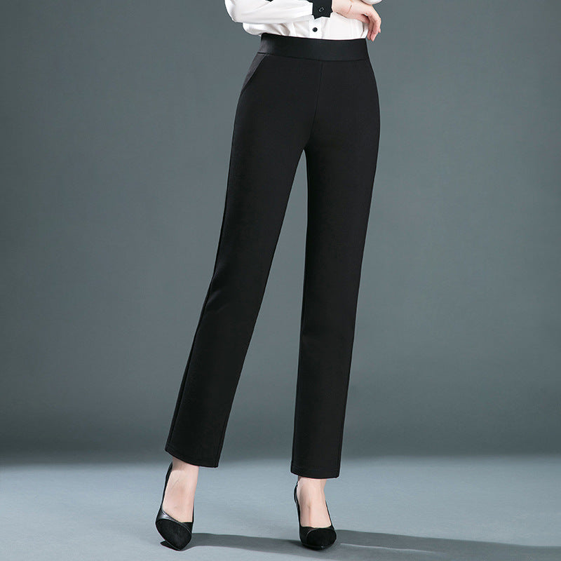 Straight Elastic High Waist Slimming Pants