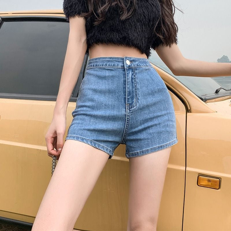 Women's High Waist Thin Skinny Sheath Thin Hot Pants