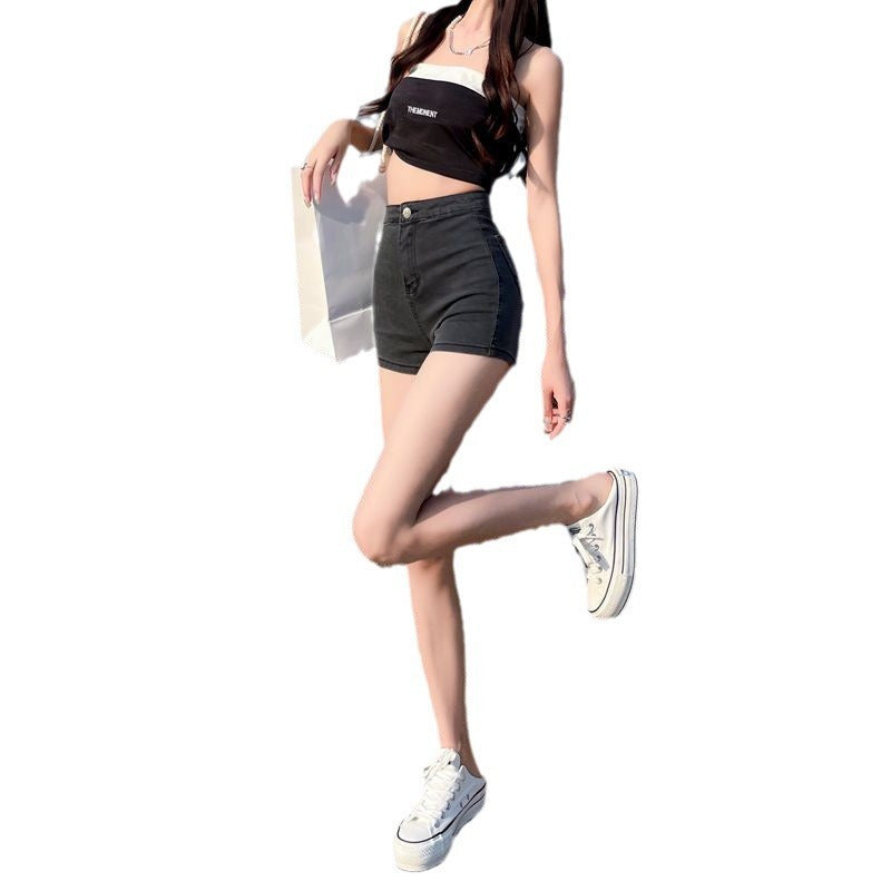 Women's High Waist Thin Skinny Sheath Thin Hot Pants