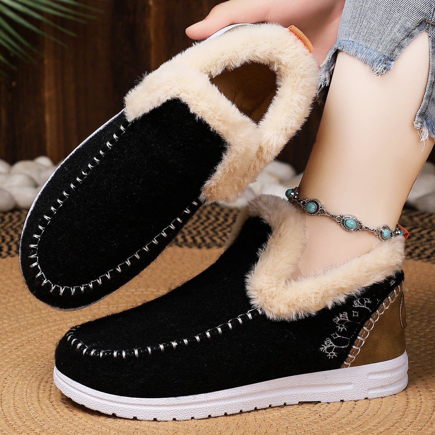 Cold-proof Female Lightweight Simple Cotton Boots
