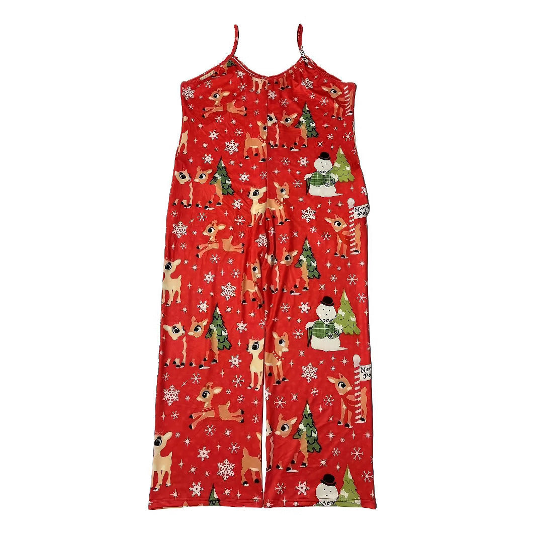 Christmas Plus Size Women's Clothing Casual Jumpsuit