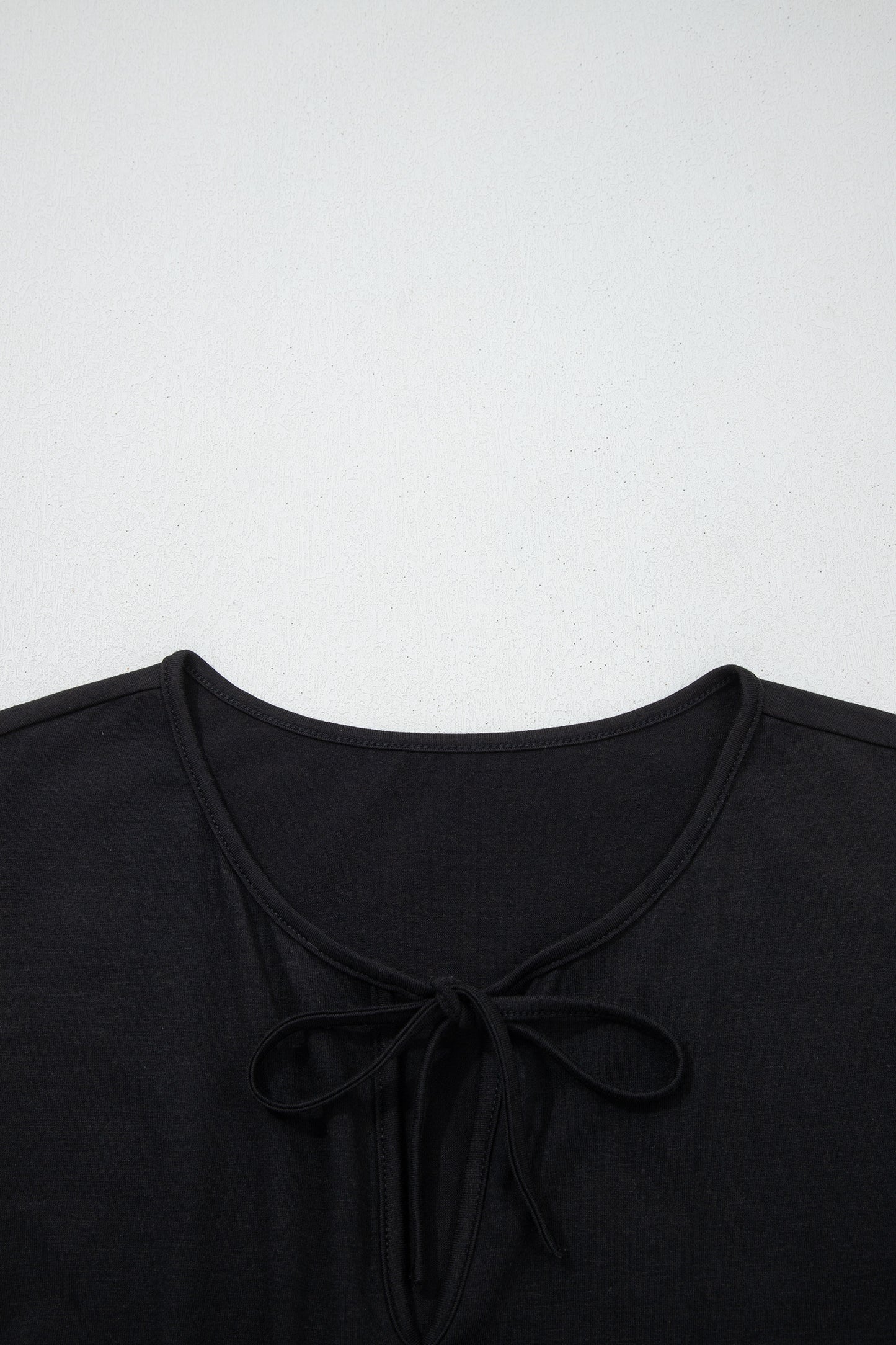 White Plus Size Solid Color Bow Tie Peplum Tank Top