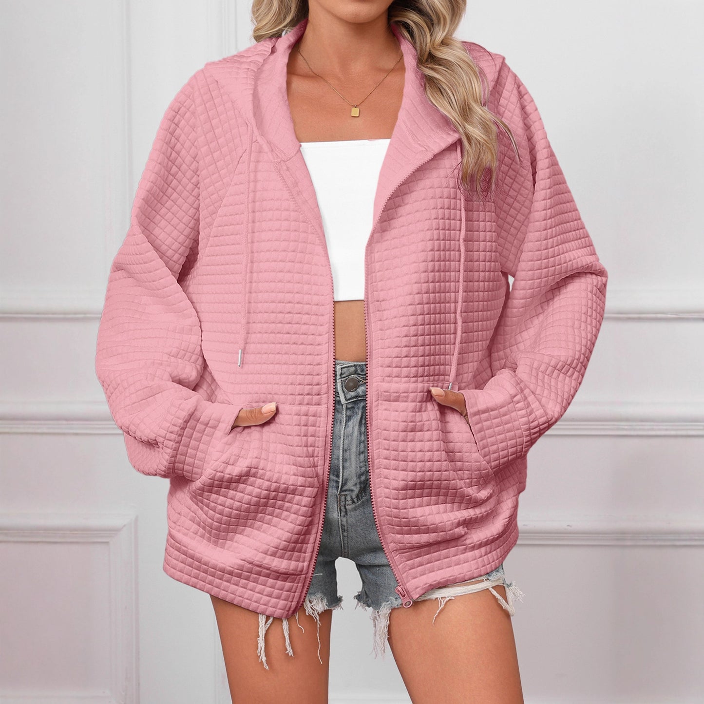 Women's Fashion Casual Zipper Jacket Coat